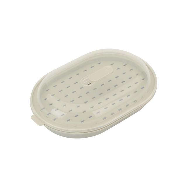 Simply Essential™ Microwave Fish and Vegetable Steamer in Beige