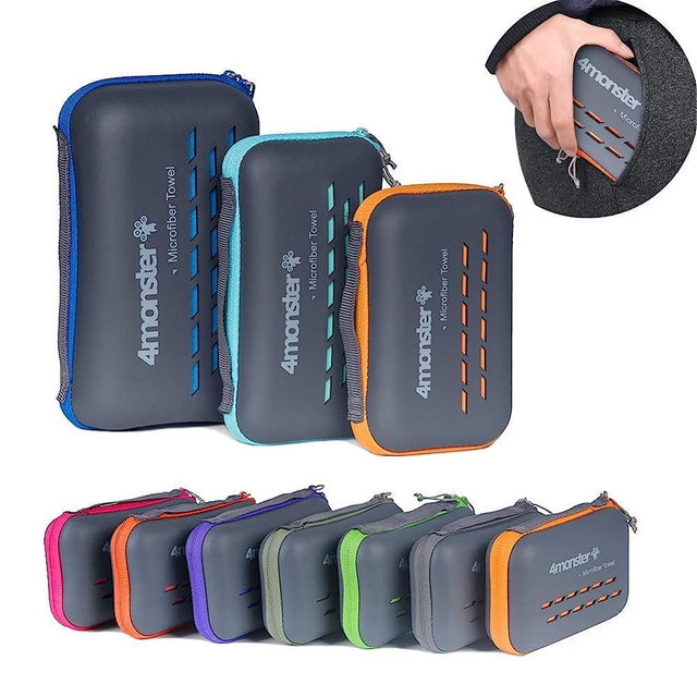 4Monster Camping Towels Super Absorbent, Fast Drying Microfiber Travel Towel, Quick Dry Ultra Soft Compact Gym Towel for Swimming Beach Hiking Yoga Travel Sports Backpack