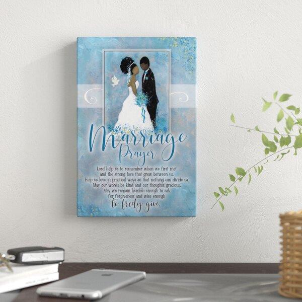 'Marriage Prayer Whispers of the Heart' Framed Graphic Art Print on Wood