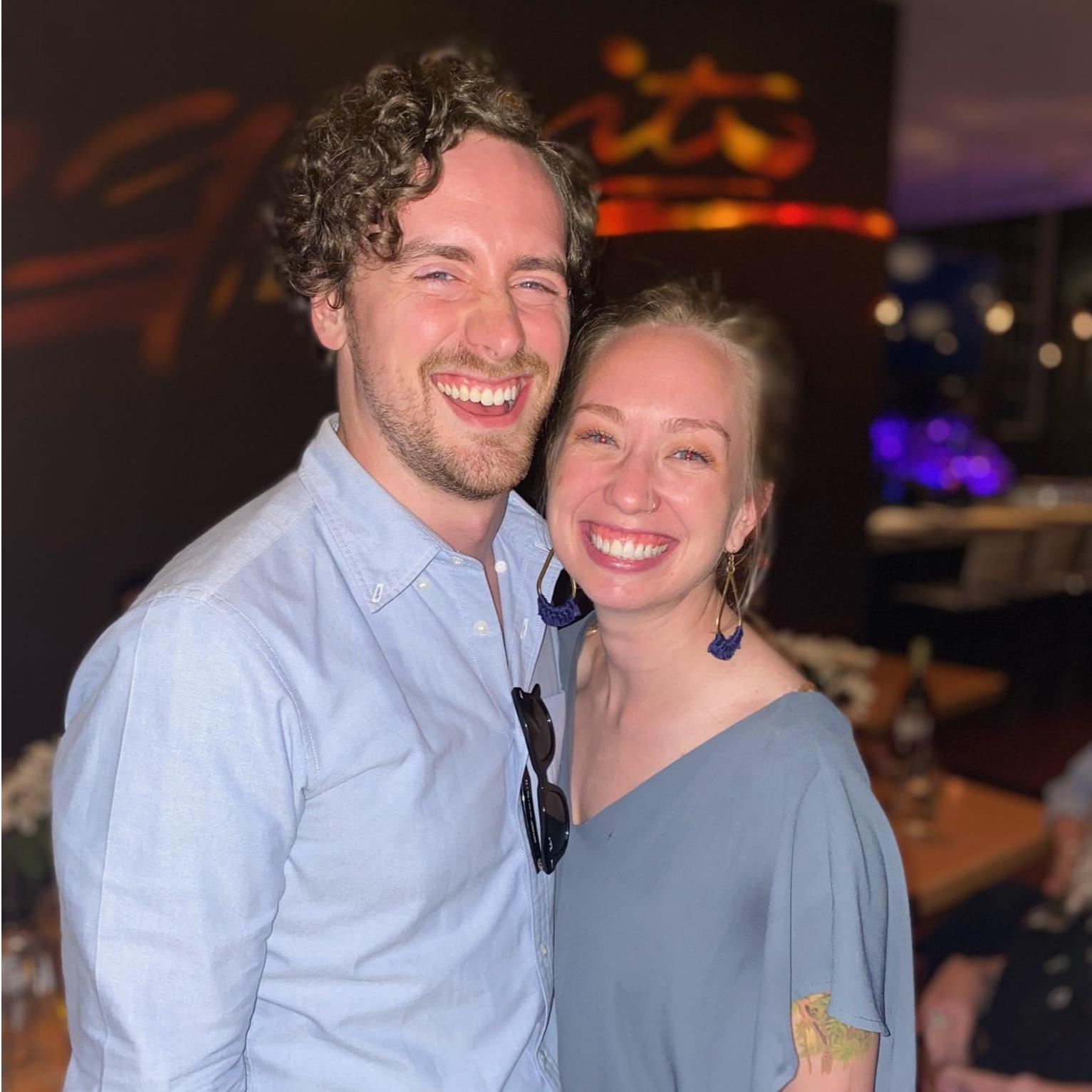 At Emily's sister's rehearsal dinner!