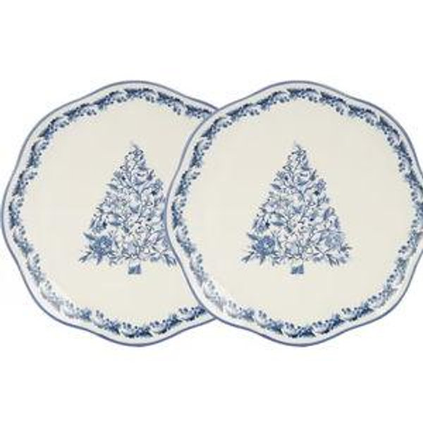 Southern Living Chinoiserie Christmas Collection Tree Accents Plates, Set of 2 | Dillard's