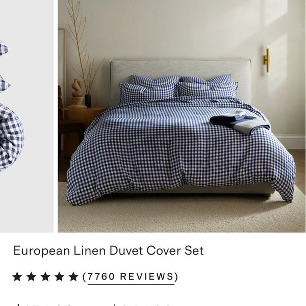 European Linen Duvet Cover Set - King/Cal King