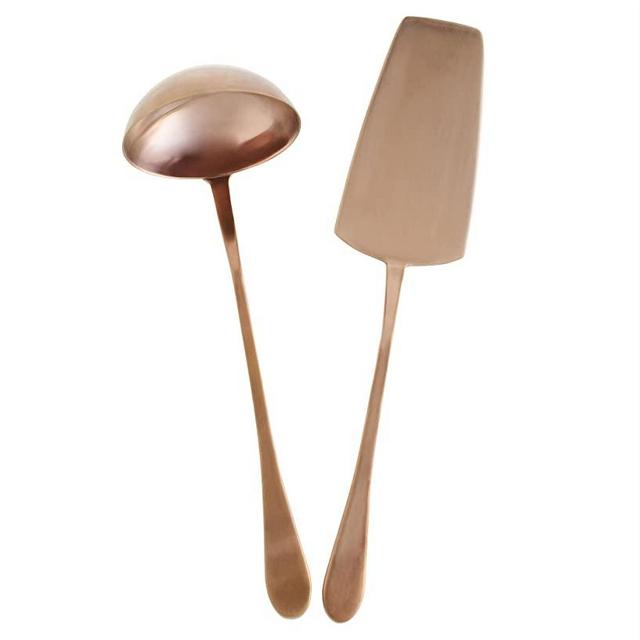 Knork Original Titanium Coated Stainless (2 Piece) Hostess Set, Antique Copper