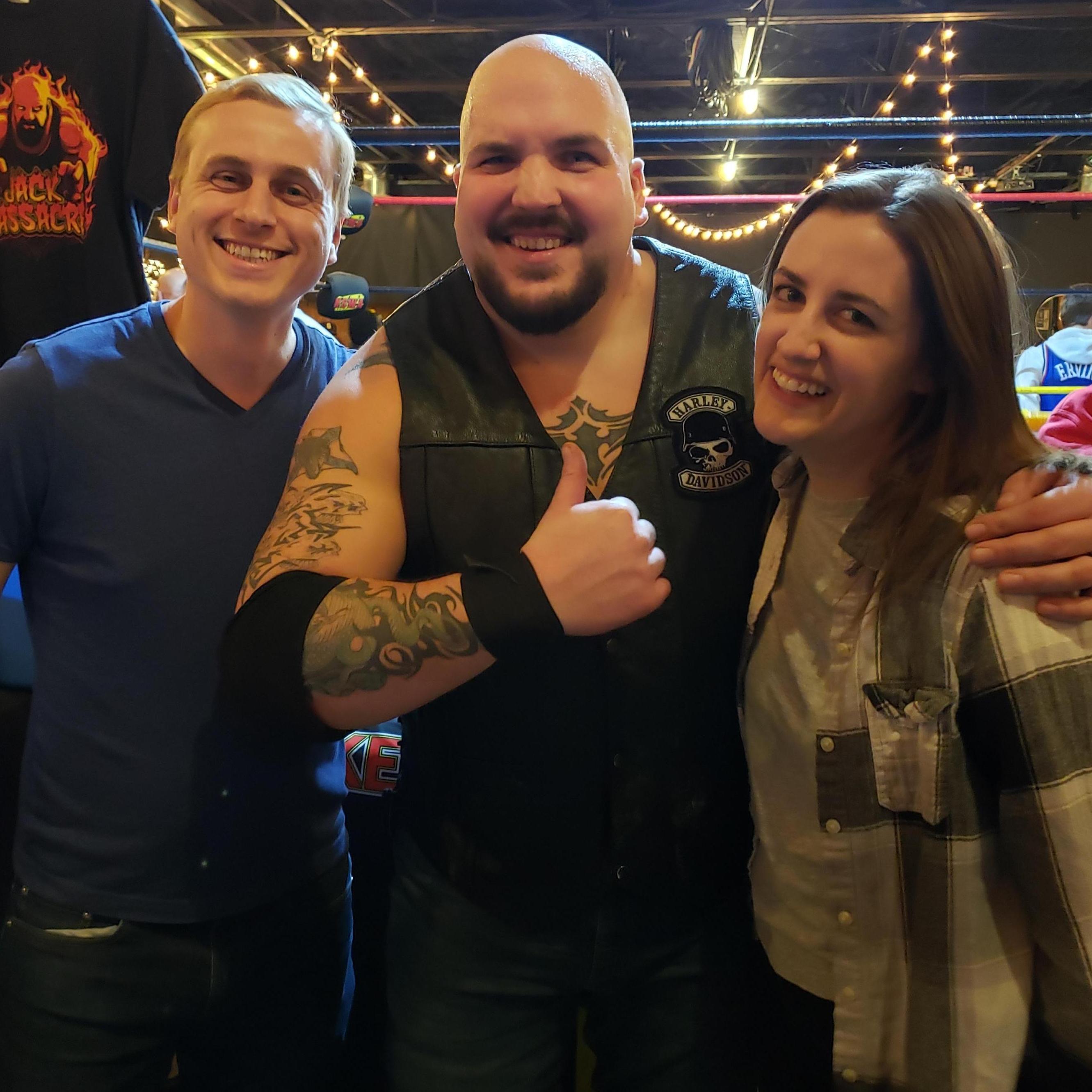 Another picture with our favorite local semi-amateur wrestler, Big Country.