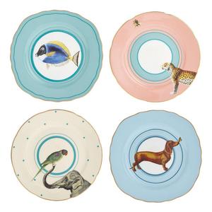 Yvonne Ellen Animal Cake Plates, Set of 4