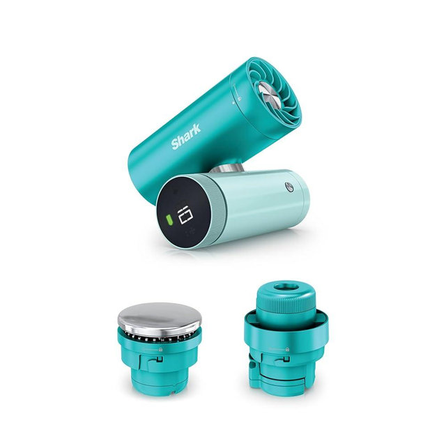 NEW Shark ChillPill — The Only 3-In-1 Personal Cooling System with InstaChill Cooling Plate, Dry-Touch Mist, and Powerful Fan, Handheld, Wearable, Rechargeable Battery, 10 Speeds, Glacier, FA022BL