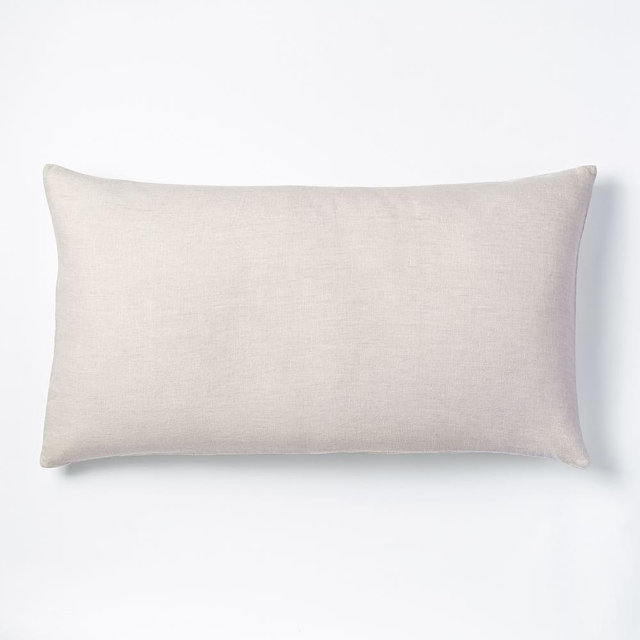 European Flax Linen Duvet, King Sham, Natural Flax