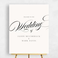 Beige Wedding Sign - Marquis Portrait