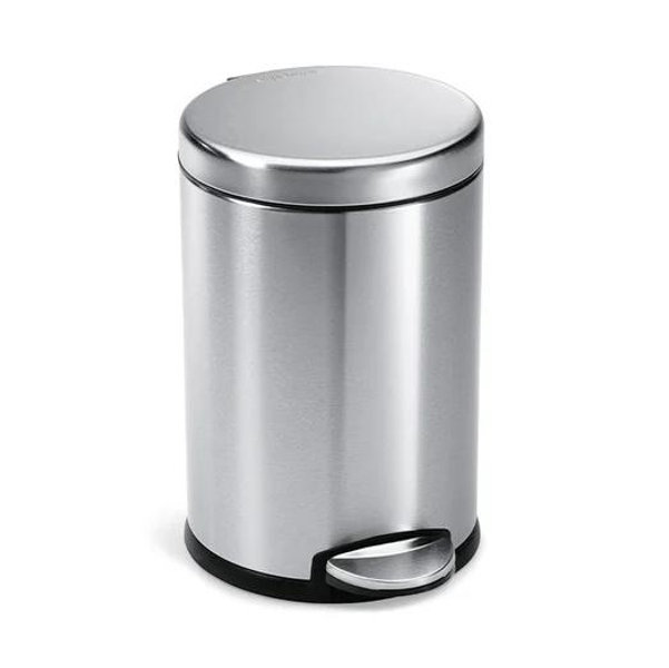 4.5L Round Step Can, Brushed - Simplehuman