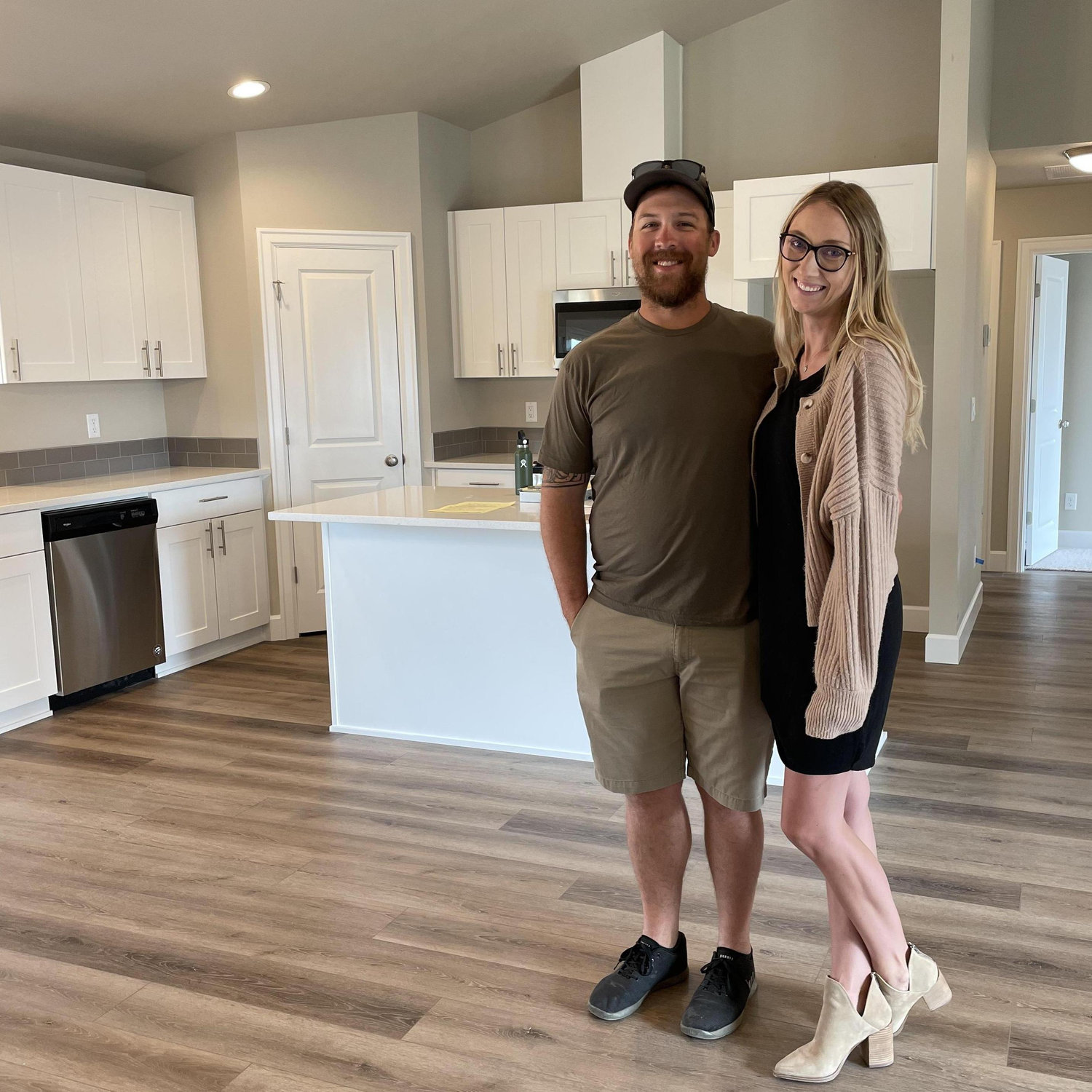 We got to experience building our first home from the ground up. Designing the little things as we went. Rob even successfully (with a facetime call first) picked out Shelby's dream white kitchen