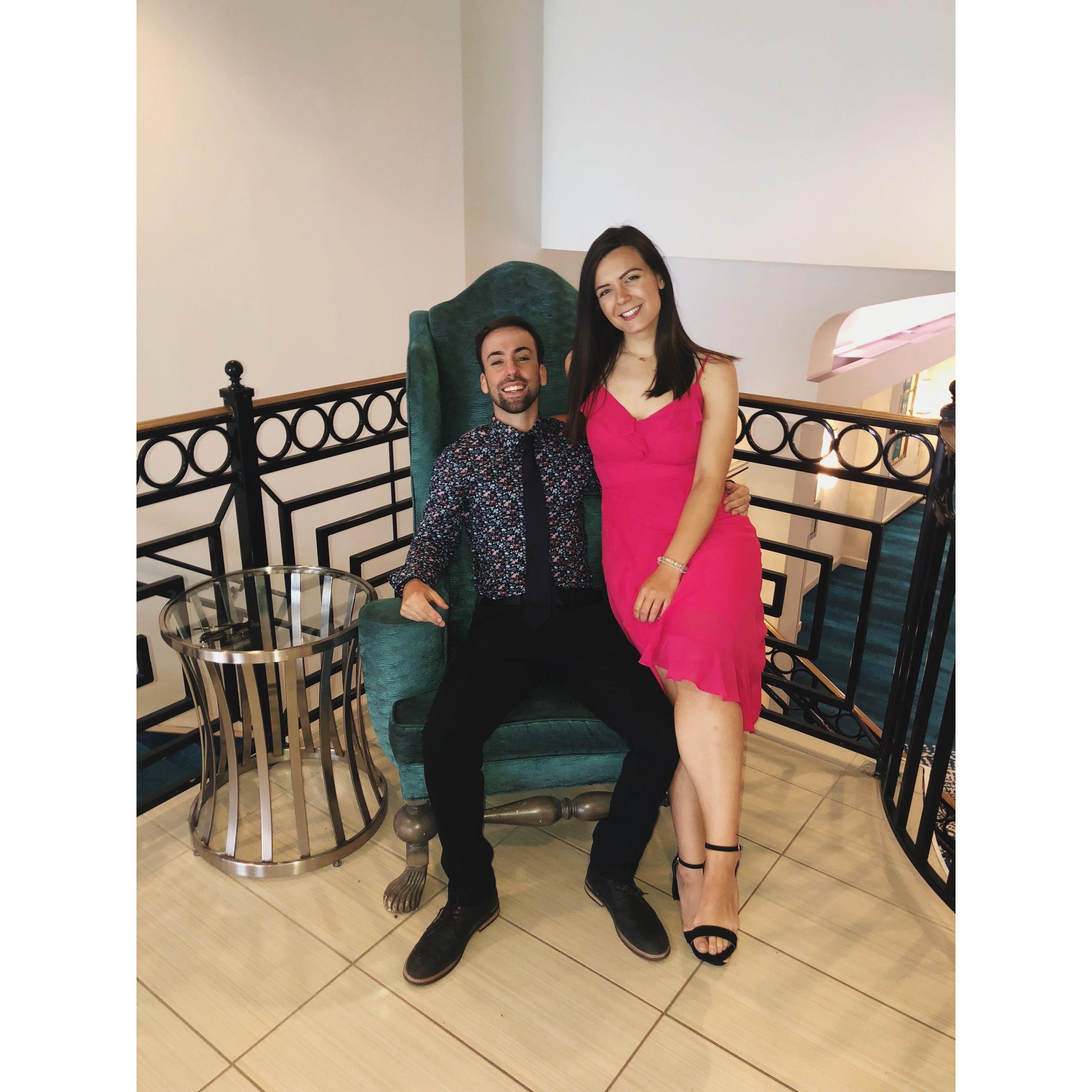The first photo we ever took together...9 months into dating.