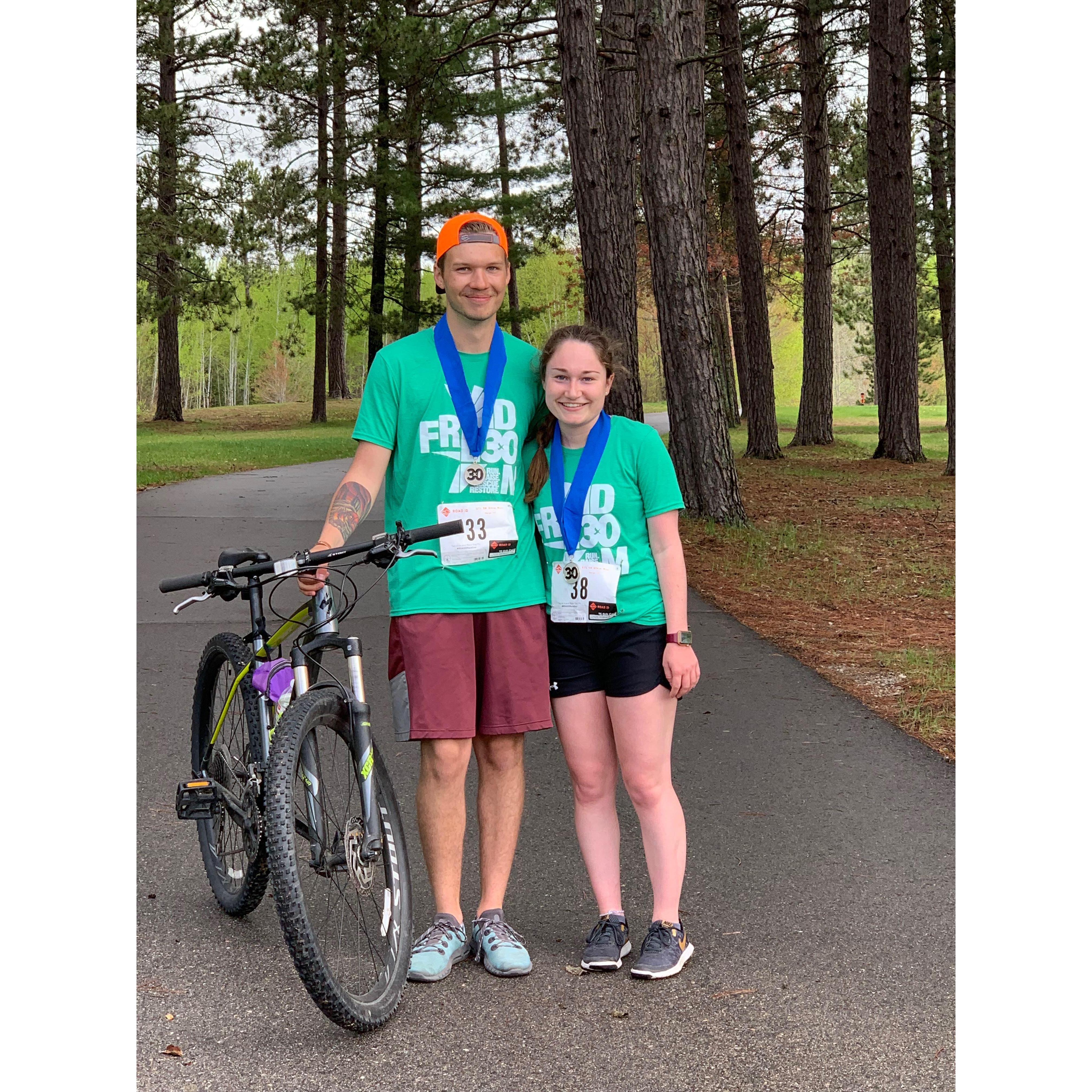 First 1/2 Marathon. May 2019.