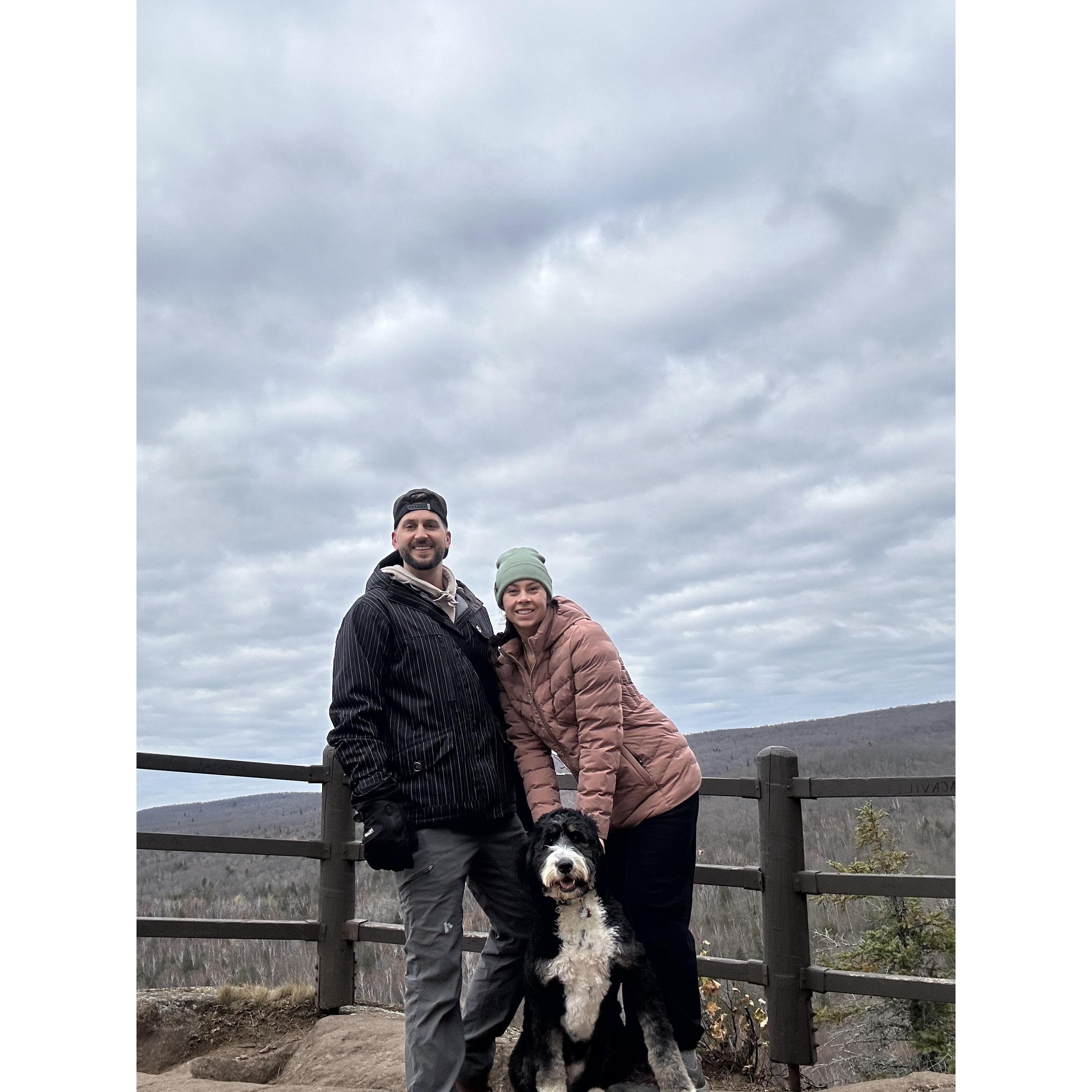 Weekend trip to Tofte, MN- took Riah on her first hike 11.2.23