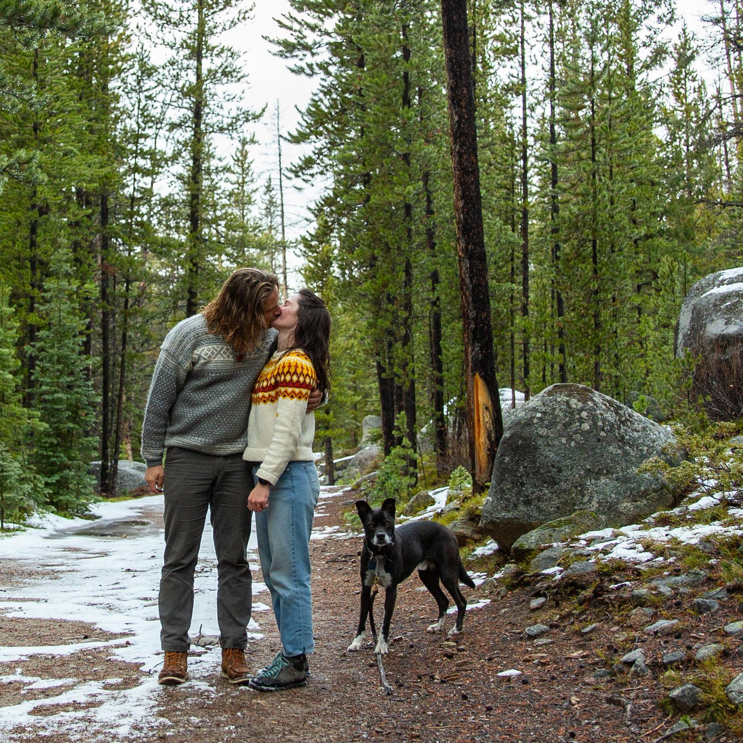 The day we got engaged at the Coolidge ghost town near Wise River, MT.