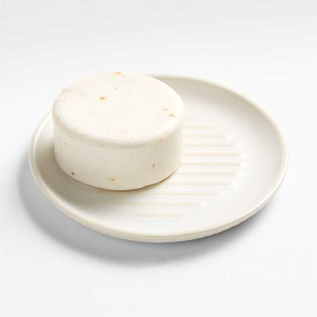 Clean by Crate Ivory Ceramic Soap Dish