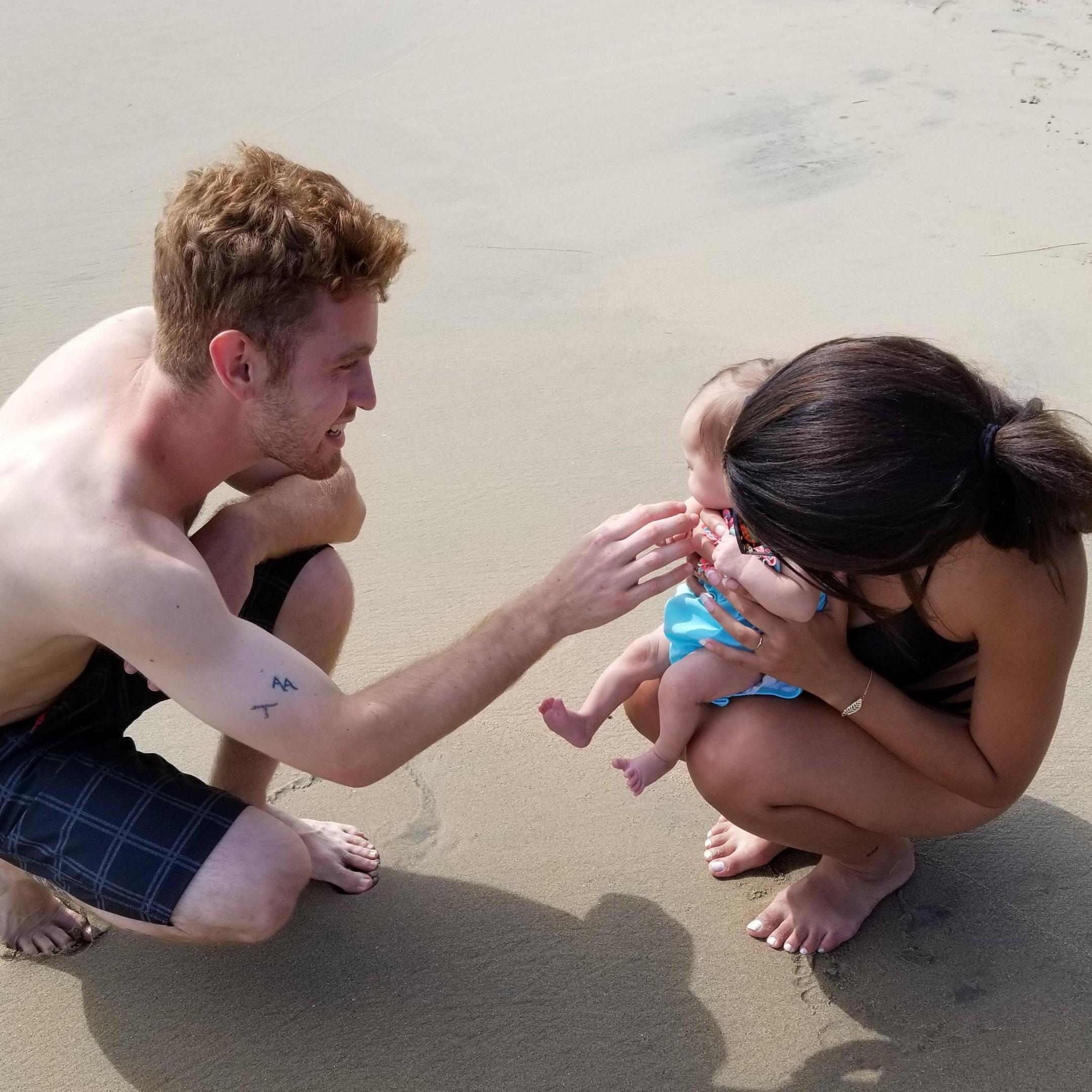 Eden's first beach trip