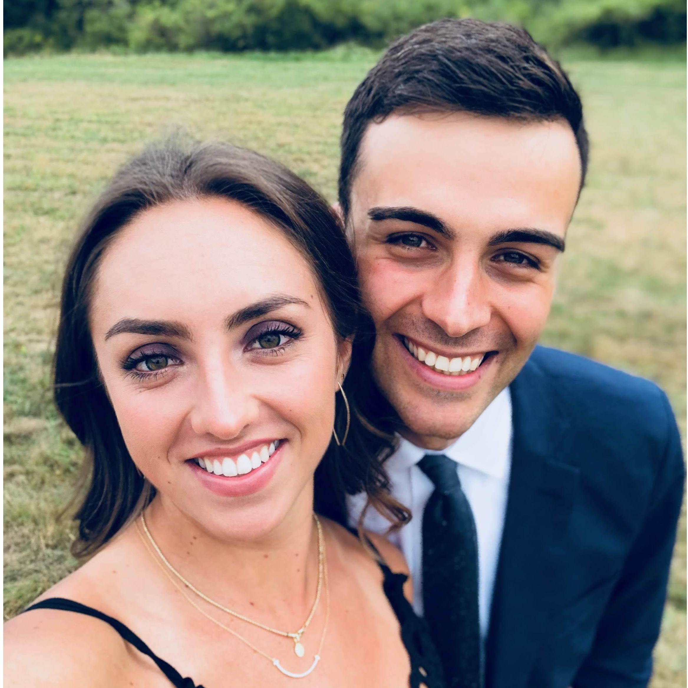 At our friends' Alex and Meredith's wedding (September 2018)