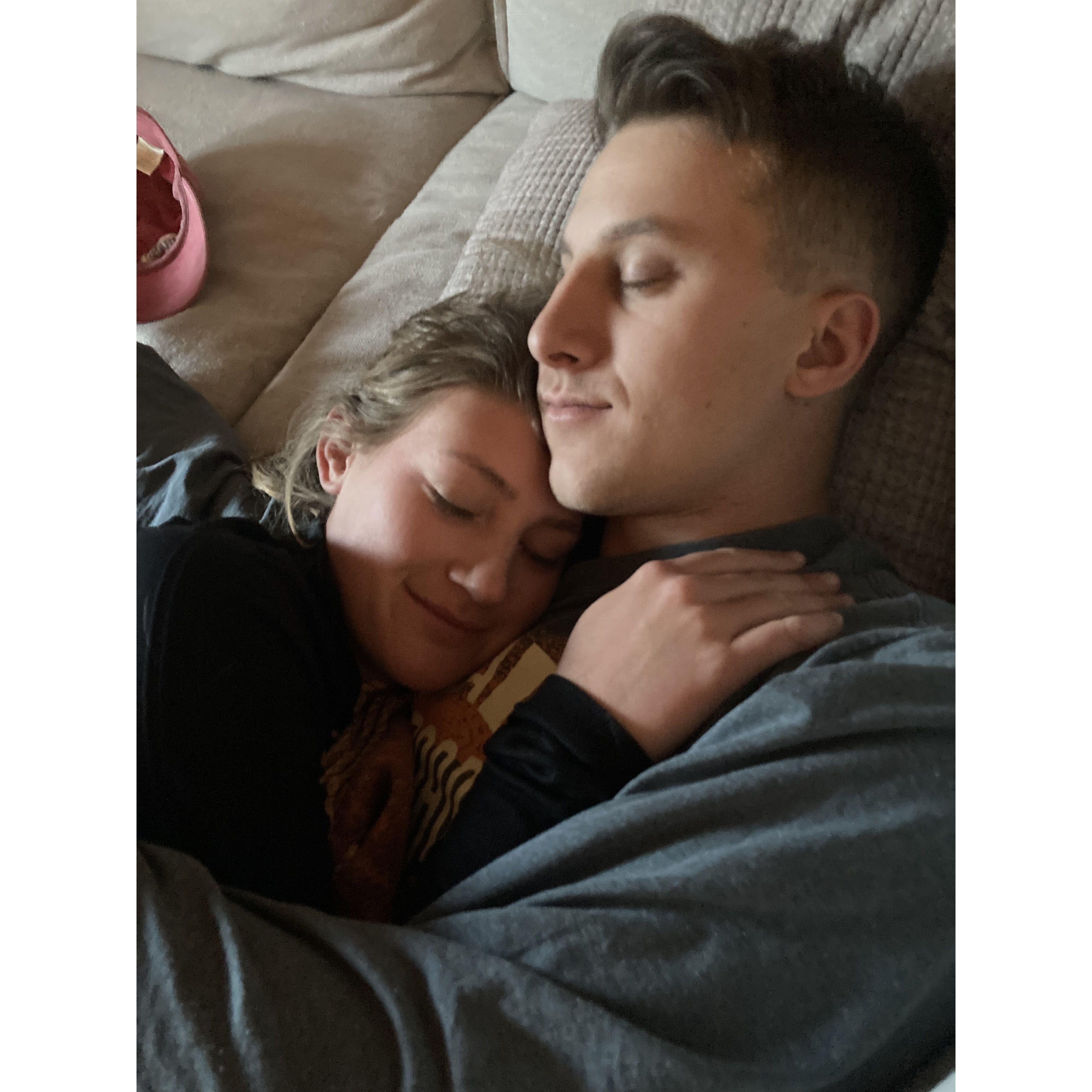 Sunday Naps on franks couch