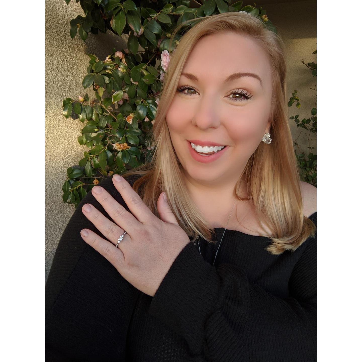 The day I picked up my ring from being resized.