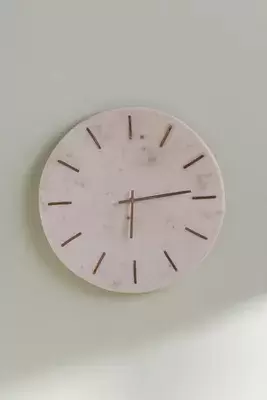 Marble + Brass Wall Clock