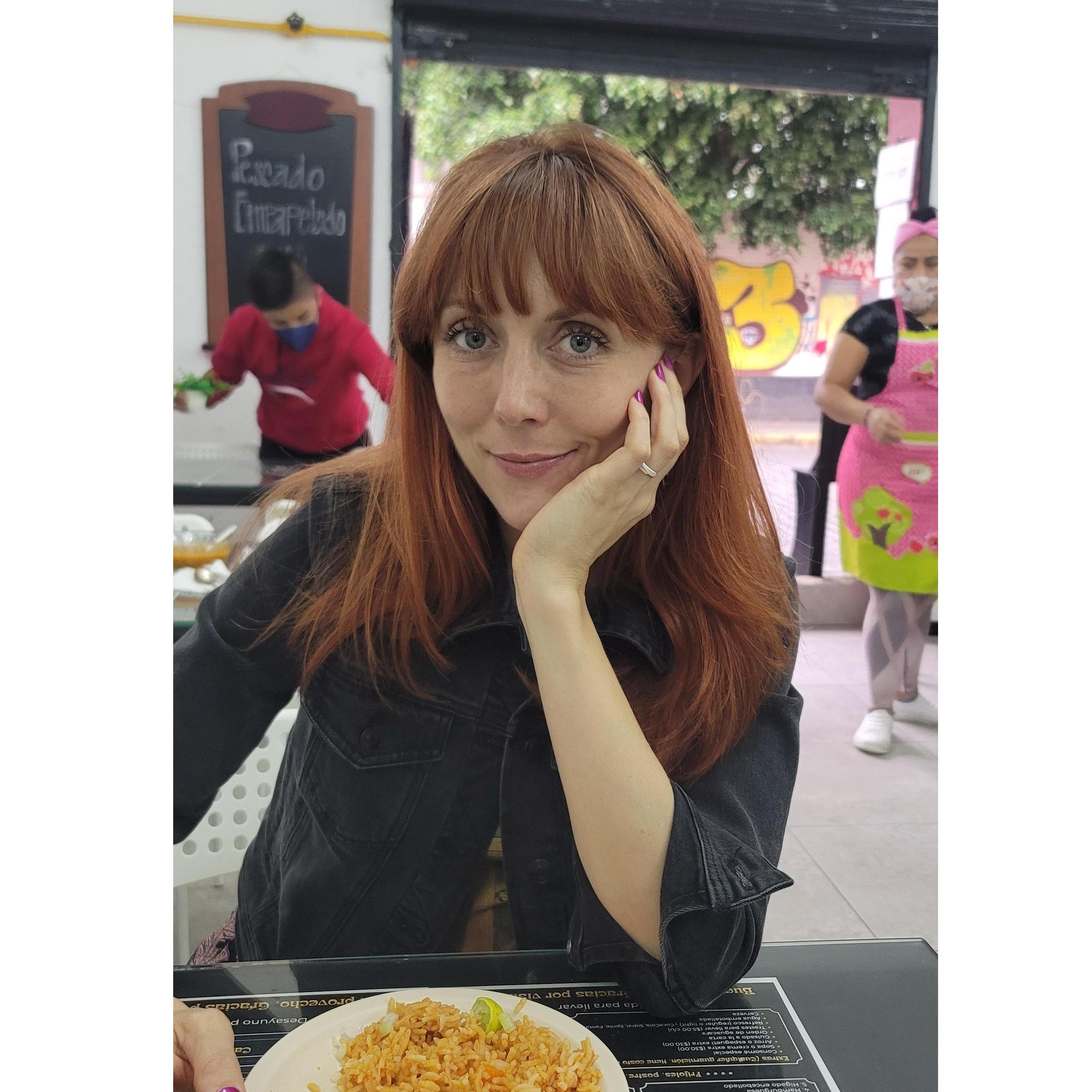 In Coyoacán on our engagement trip!