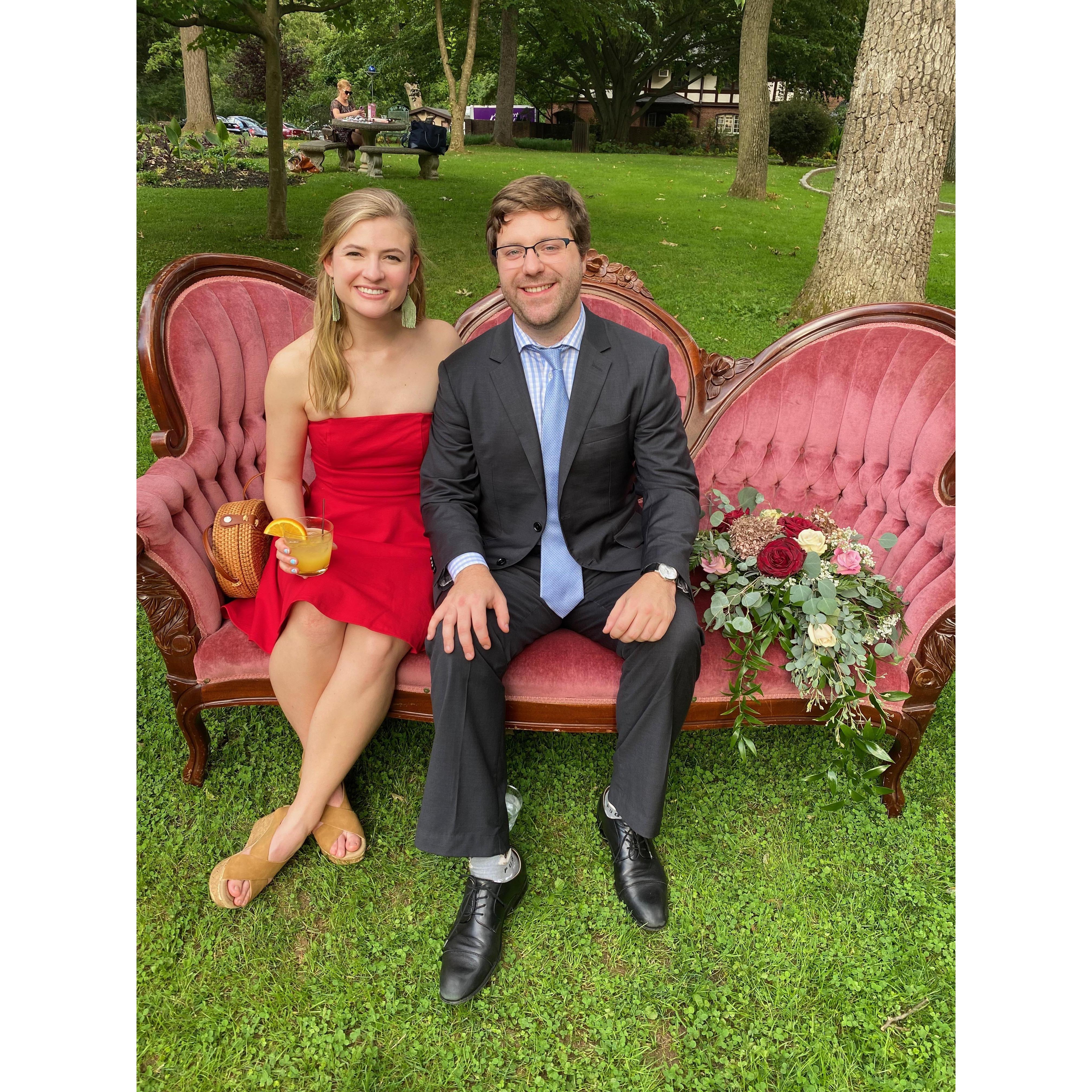 Dan and Eason at their friend's wedding in Baltimore! Attending their first wedding as an engaged couple! June 2021.