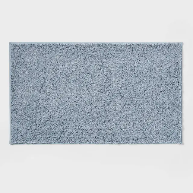 20"x34" Performance Plus Plush Non Skid Bath Rug Light Blue - Threshold™