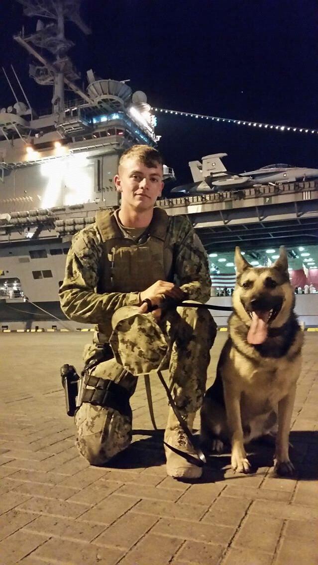Clanie and his dog Mirko from Bahrain