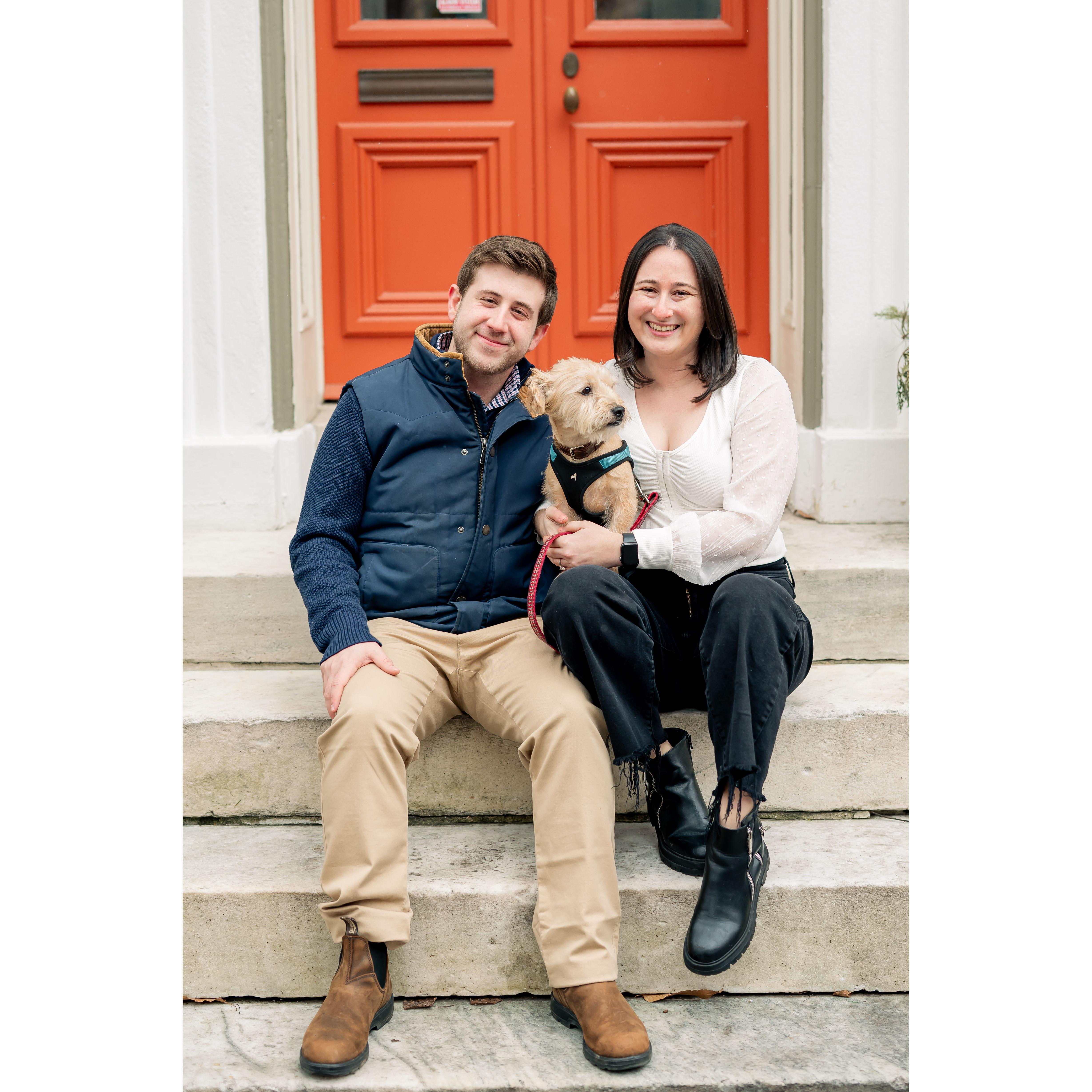 Engagement photos in the neighborhood with Matt Gruber Photography