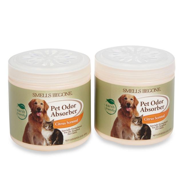 Smells BeGone® Pet Odor Absorber Citrus Solid Air Freshener 15 oz. Jars (2-Pack)