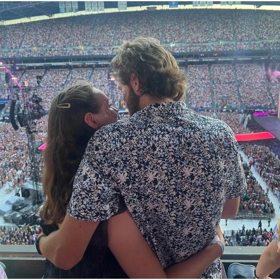 A stranger snaped this photo of us at the Eras Tour while Lover was playing