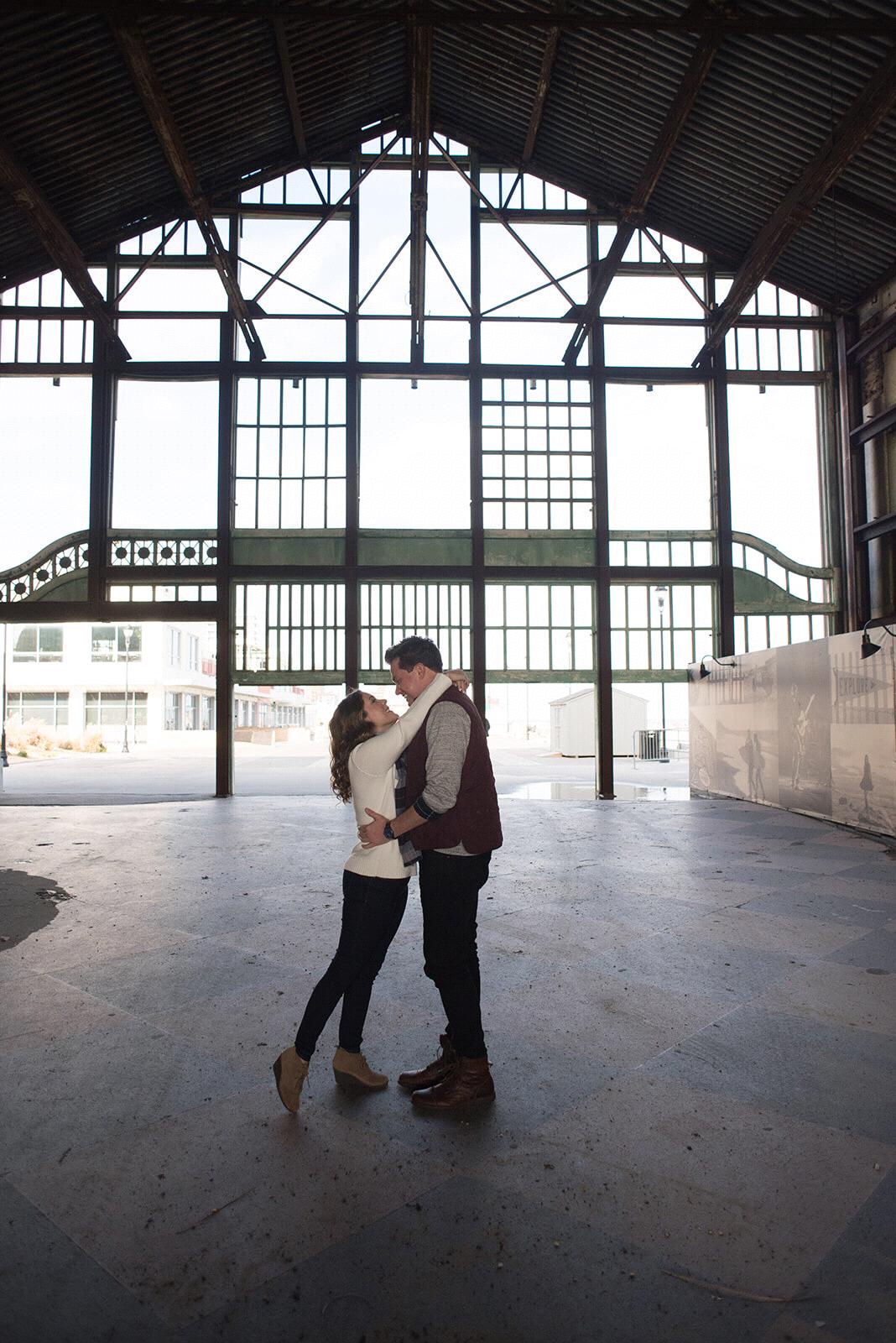 Engagement photo in Asbury Park.