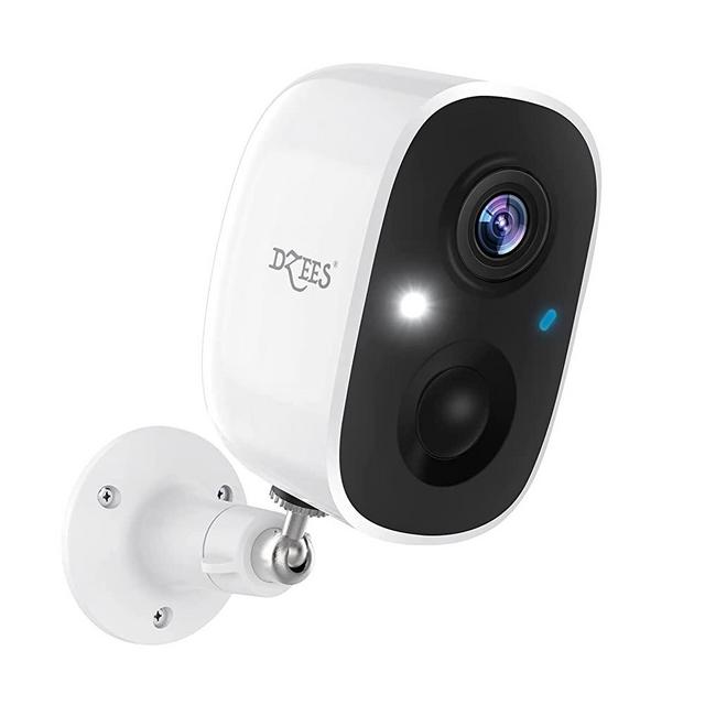 Security Cameras Wireless Outdoor with Spotlight & Siren, Dzees 1080P Battery Powered WiFi Cameras for Home Security, AI Motion Detection, Color Night Vision, 2-Way Talk, Waterproof, SD/Cloud