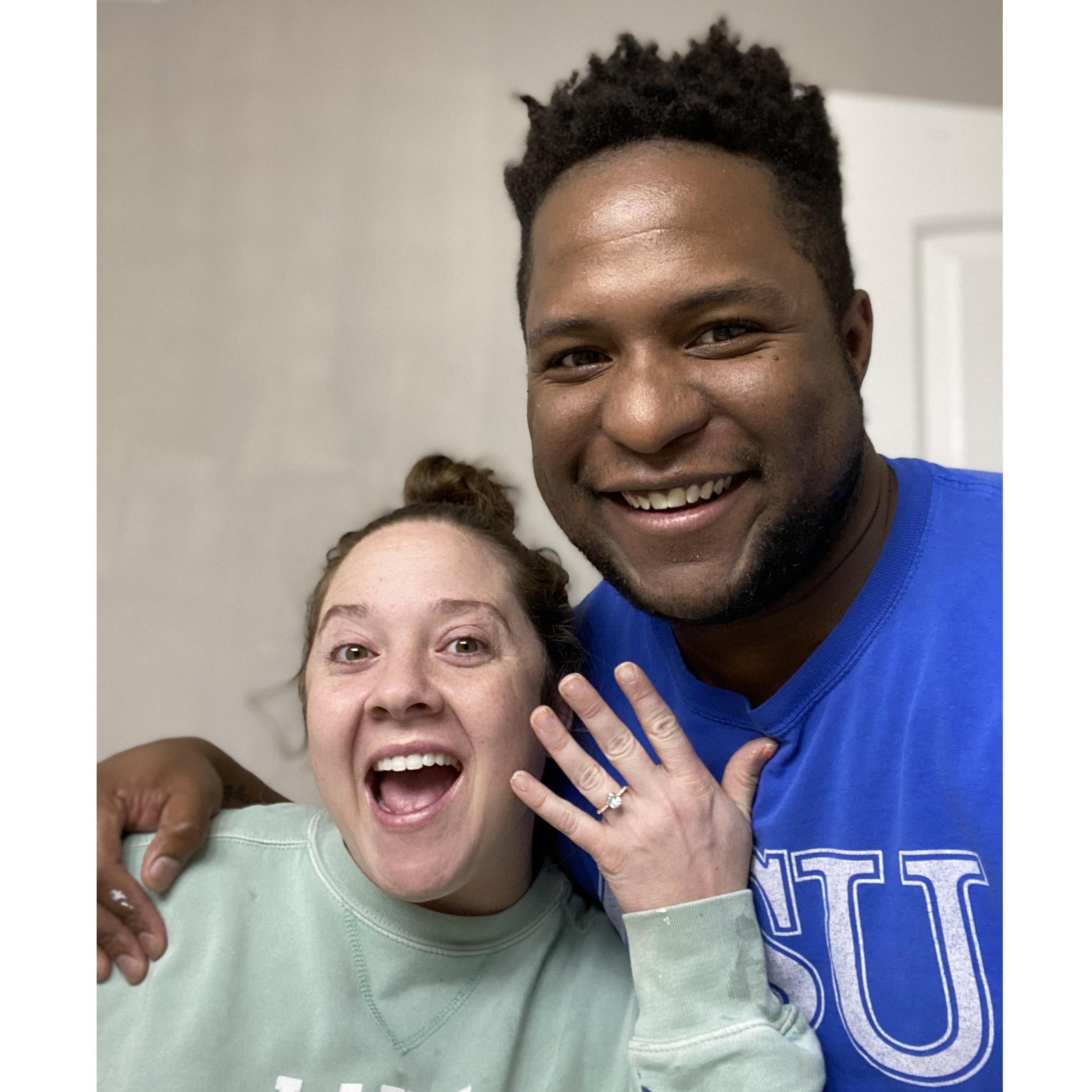 The night we got engaged!