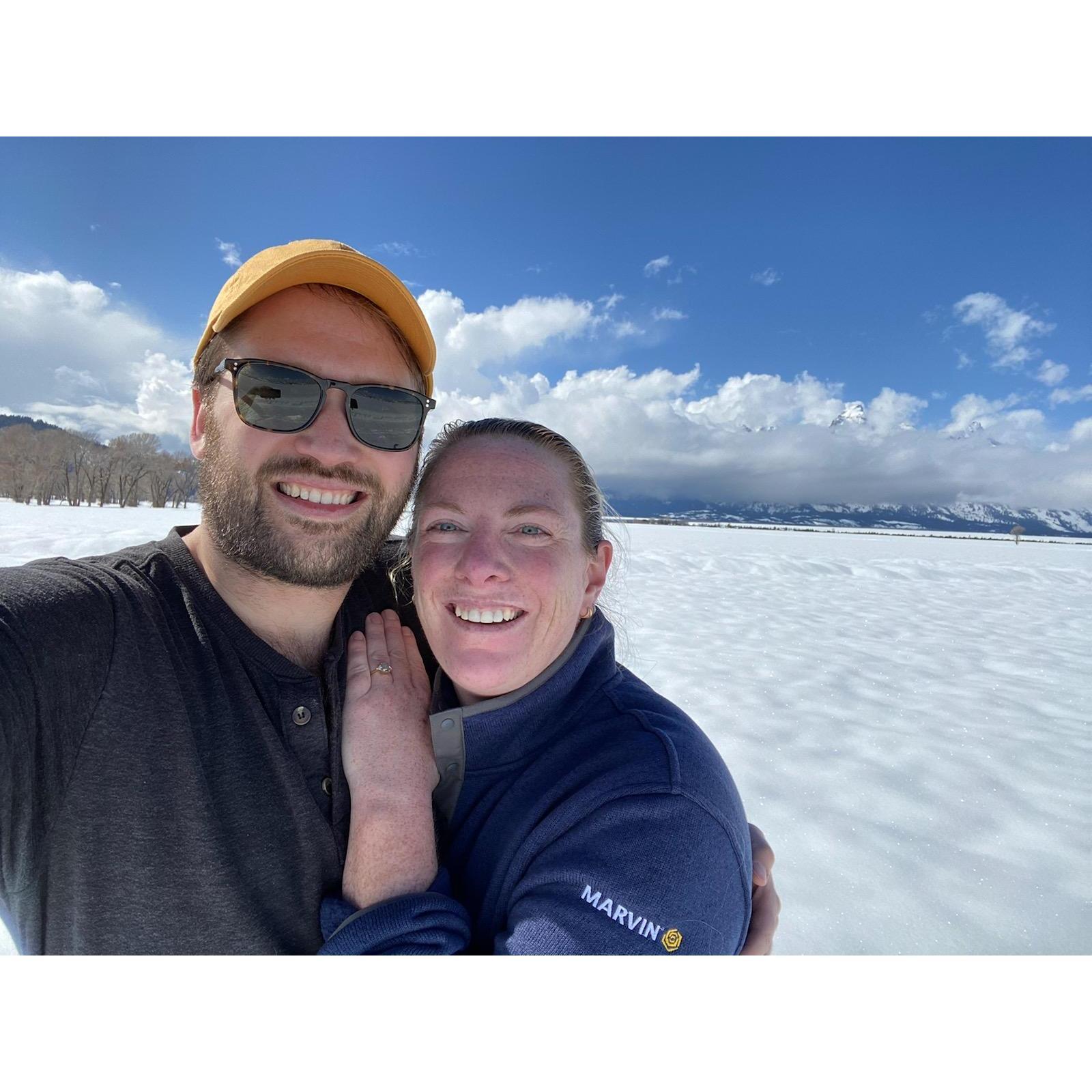 Seconds after getting engaged!!