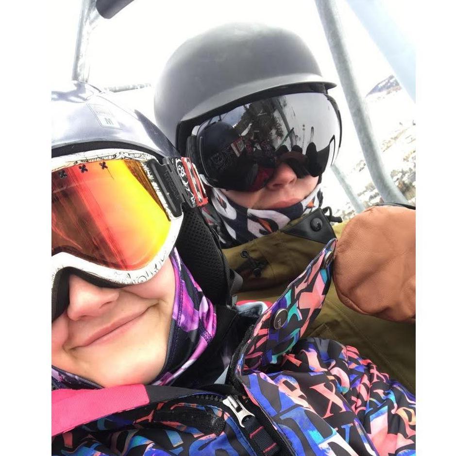 First time skiing together, Kreek brought Emma down a black-diamond on her first time on skis | 2017 |