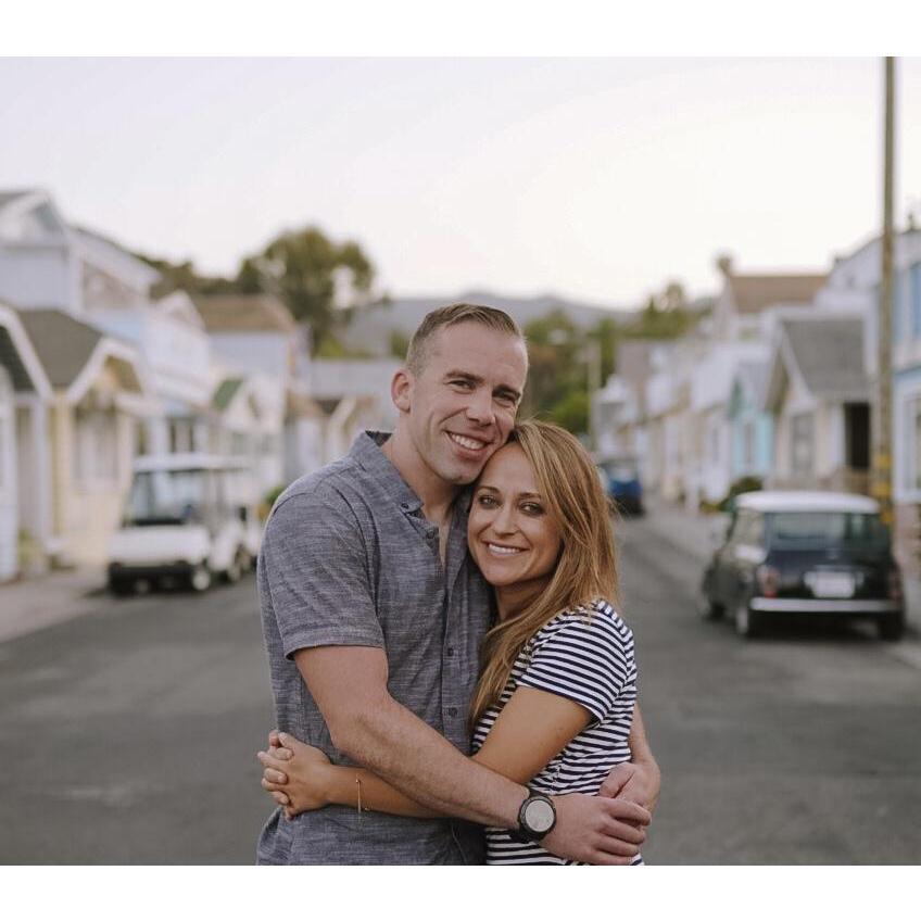 Shortly after we made it "official," we went on a trip with friends to Catalina. This was taken outside of Kelsey's grandparents' home in Avalon!