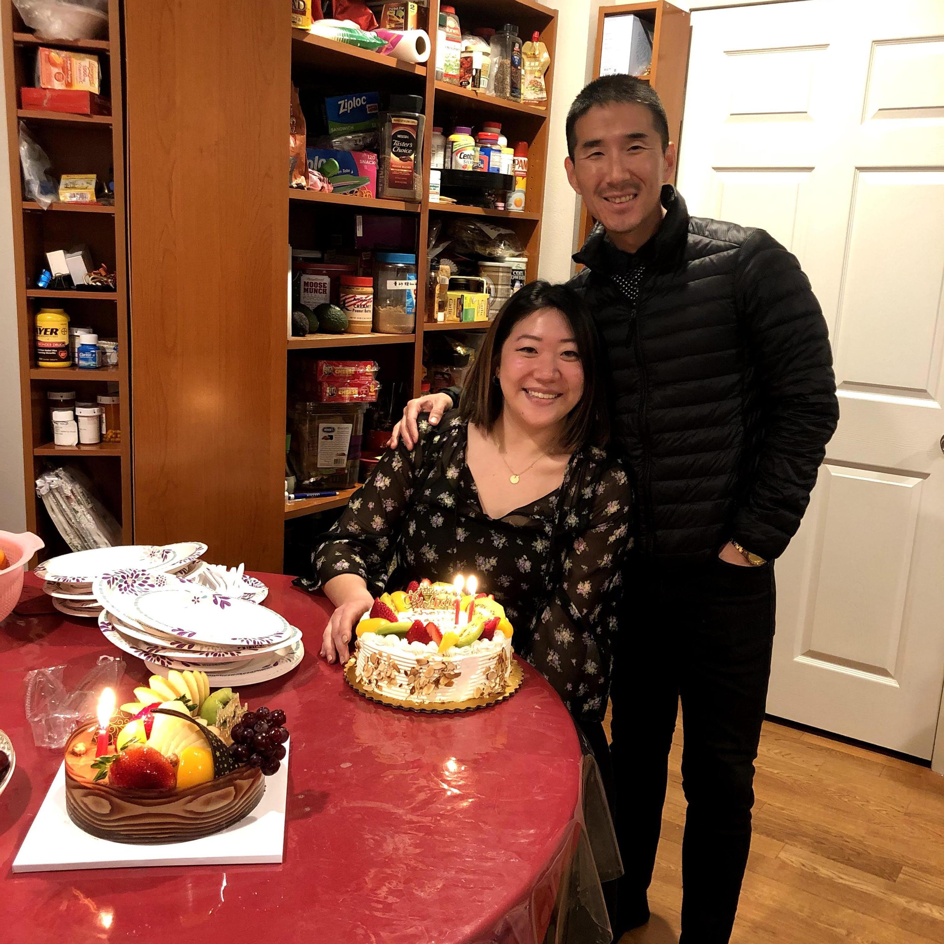 Celebrating our birthdays! (Joanne - March 7, Joe - March 29)