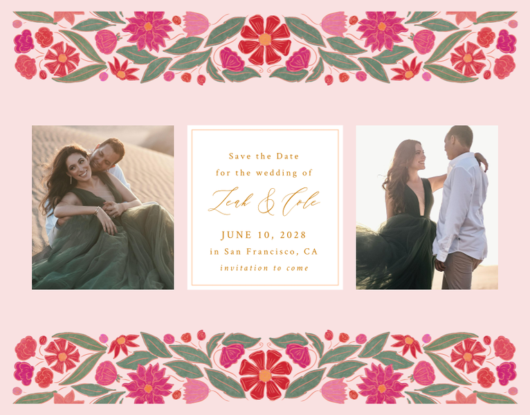 Juliet Multiphoto | Blush | Zola Save The Dates