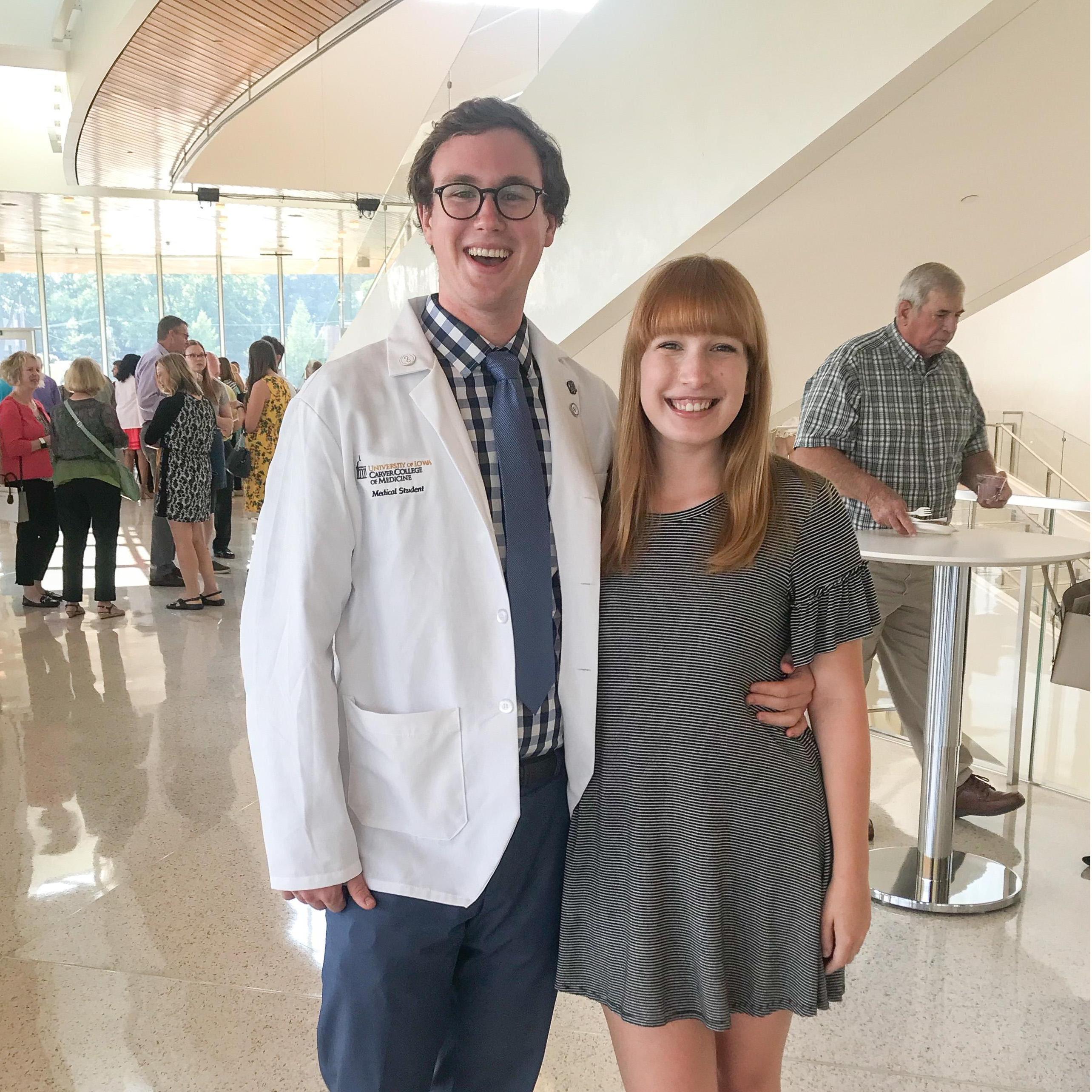 Rob's white coat ceremony just before starting medical school!