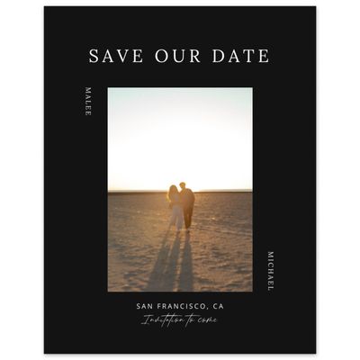 Black Wedding Digital Save the Date - Keanu Portrait