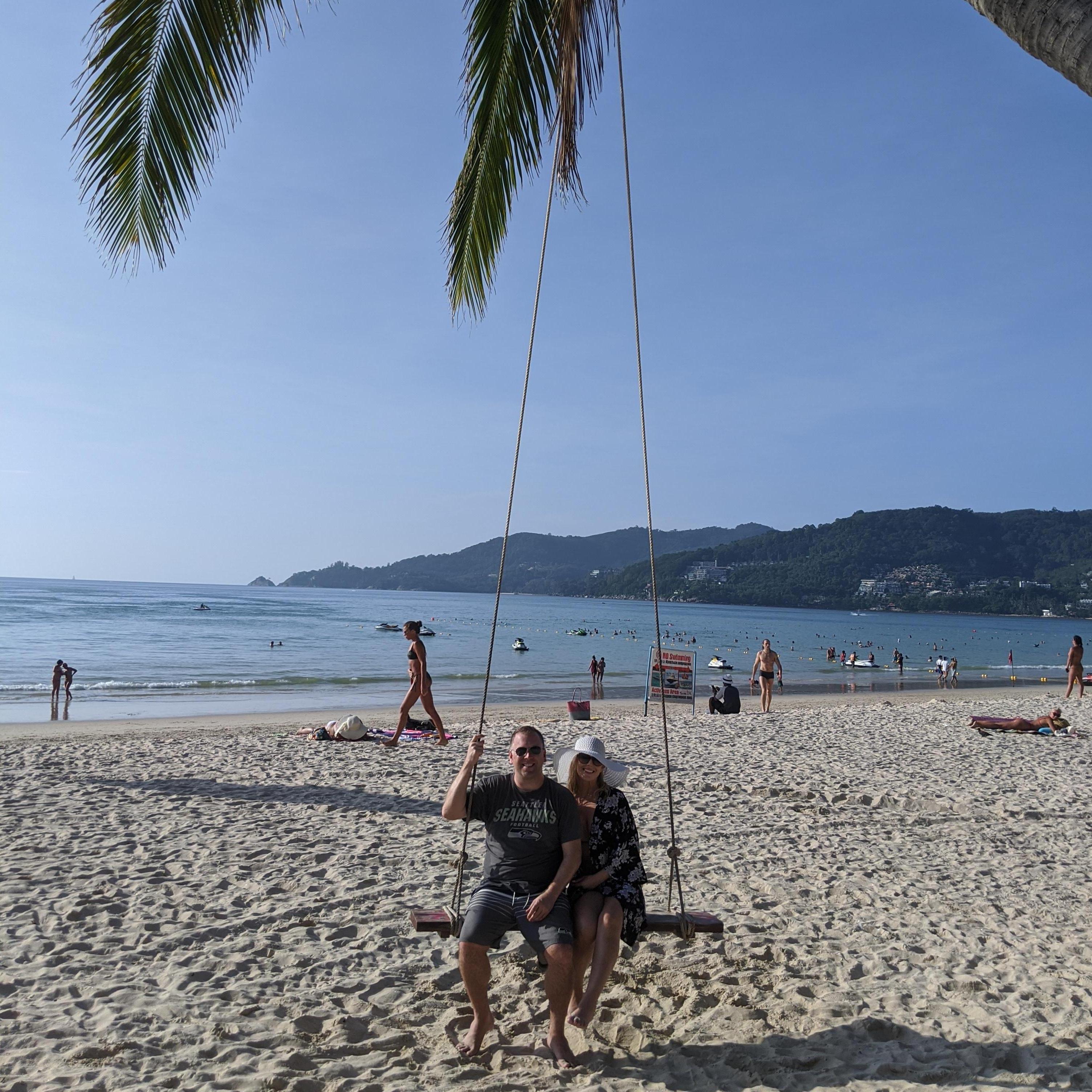 Swinging on Patong Beach Thailand
