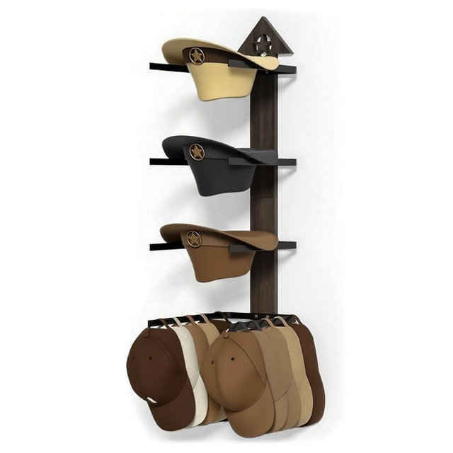 Cowboy Hat Rack -Cowboy hat holder for wall With Heavy- Organize and Display Your Hats with Ease, Wall Mounted Hat Hanger Western Decor for Cowgirl Hats- Ideal Western Decor