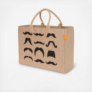 Mustaches Jute Market Bag