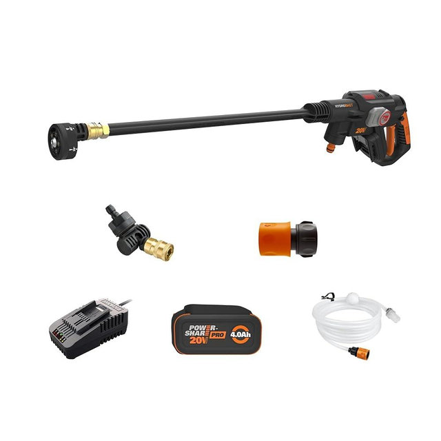 Worx Nitro Hydroshot 20V 710PSI Light-Duty Electric Pressure Washer with Brushless Motor Cordless, Lightweight, 5-in-1 Portable Power Cleaner, Power Share Compatible – Battery & Charger Included