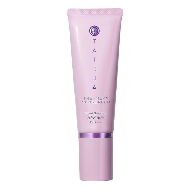 TATCHA The Milky Sunscreen, Broad Spectrum SPF 50+ PA+++ | Daily Light-Weight Sun Protection with No White Cast | Visible Sun Damage Correction for All Skin Types with Ectoin, Vitamin E, and Aloe
