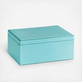 Embossed European Pebble Grain Leather Medium Box