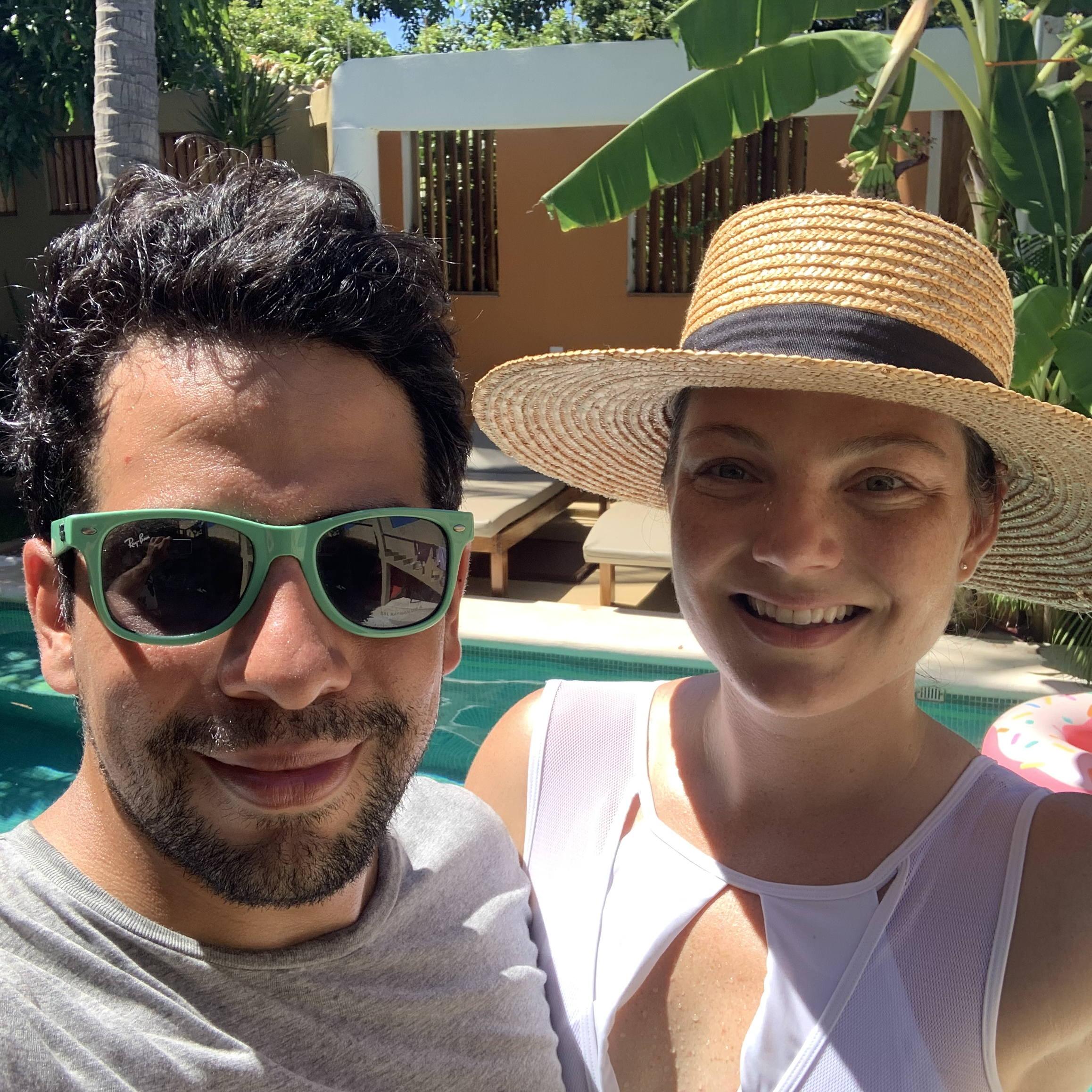 Pool time after surf lessons. August, 2020.
