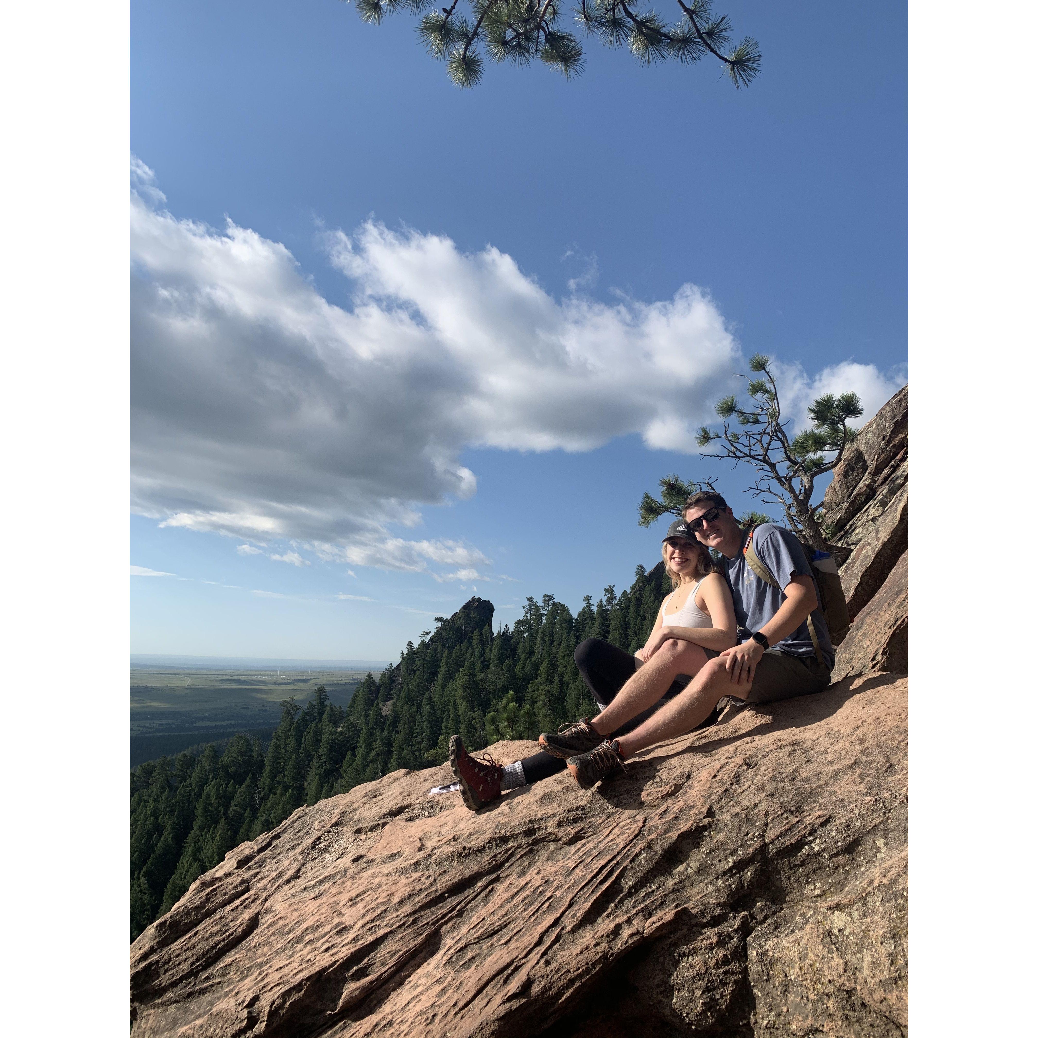 Hiking in Boulder, CO.