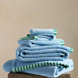 The Sloane Stripe Trim Soft Cotton Towel Collection